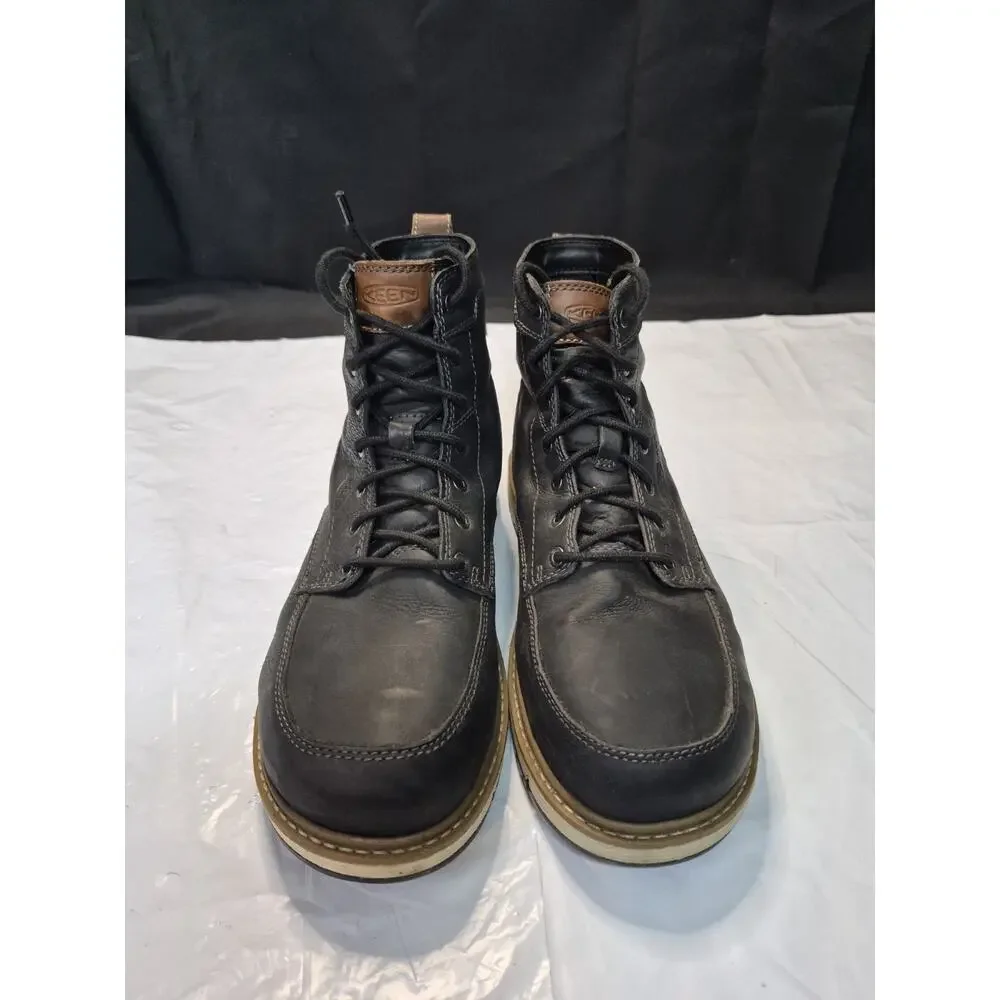 KEEN Men's Black Safety Toe Work Boots Boot Size 12D ASTM F2413-11 EH Clean